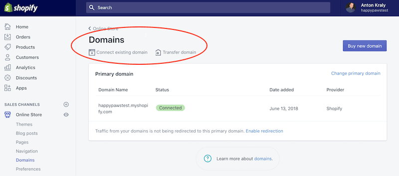 shopify domains shopify domains