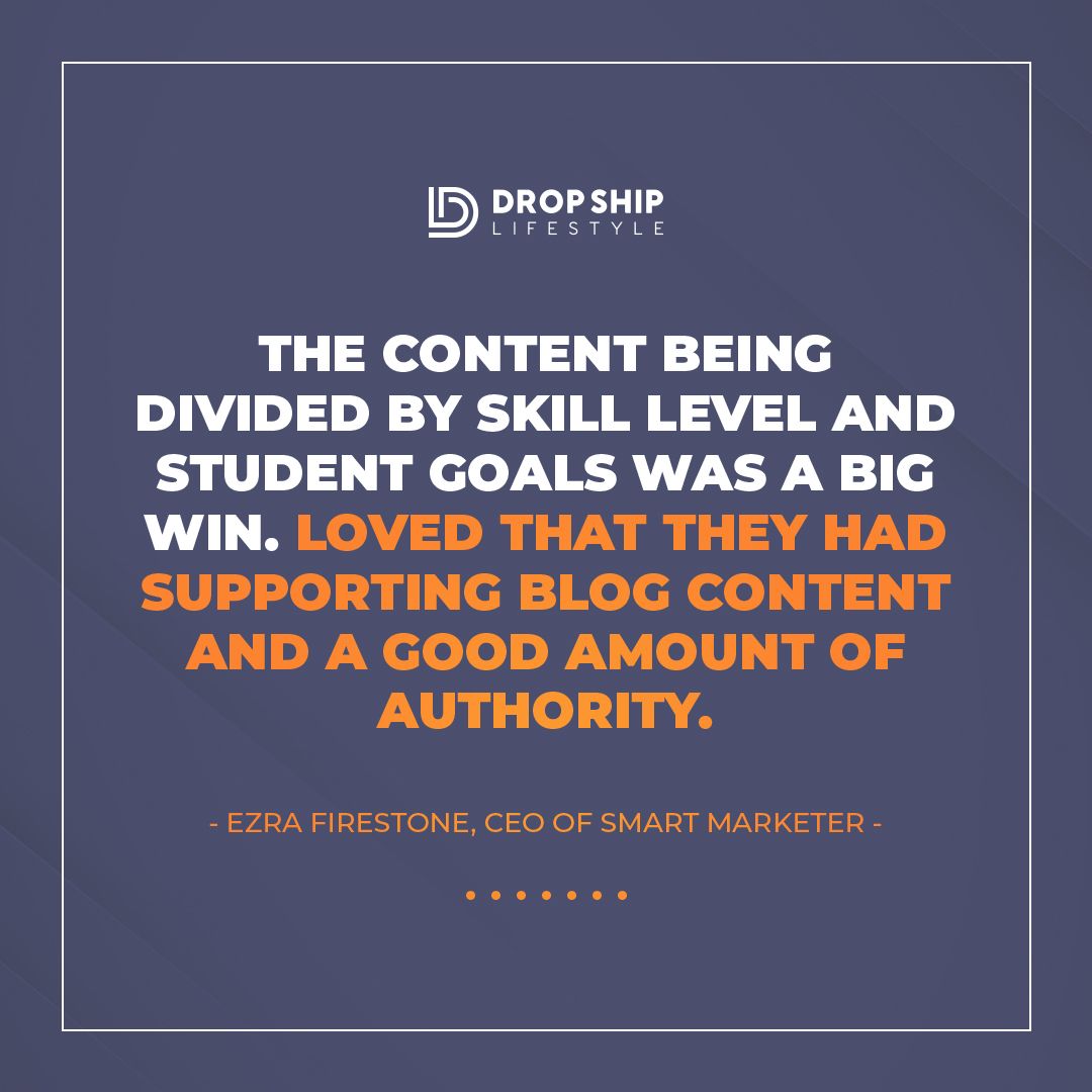 It’s Official! Drop Ship Lifestyle is the Best eCommerce Course 1