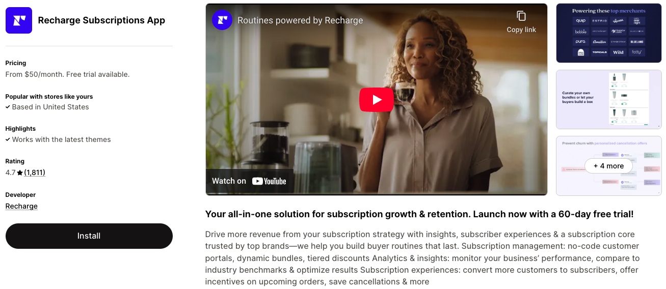 Recharge - Shopify App - Shopify App Store Preview