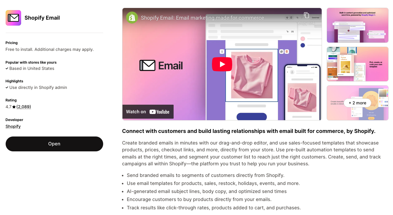 Shopify Email App - Shopify App Store