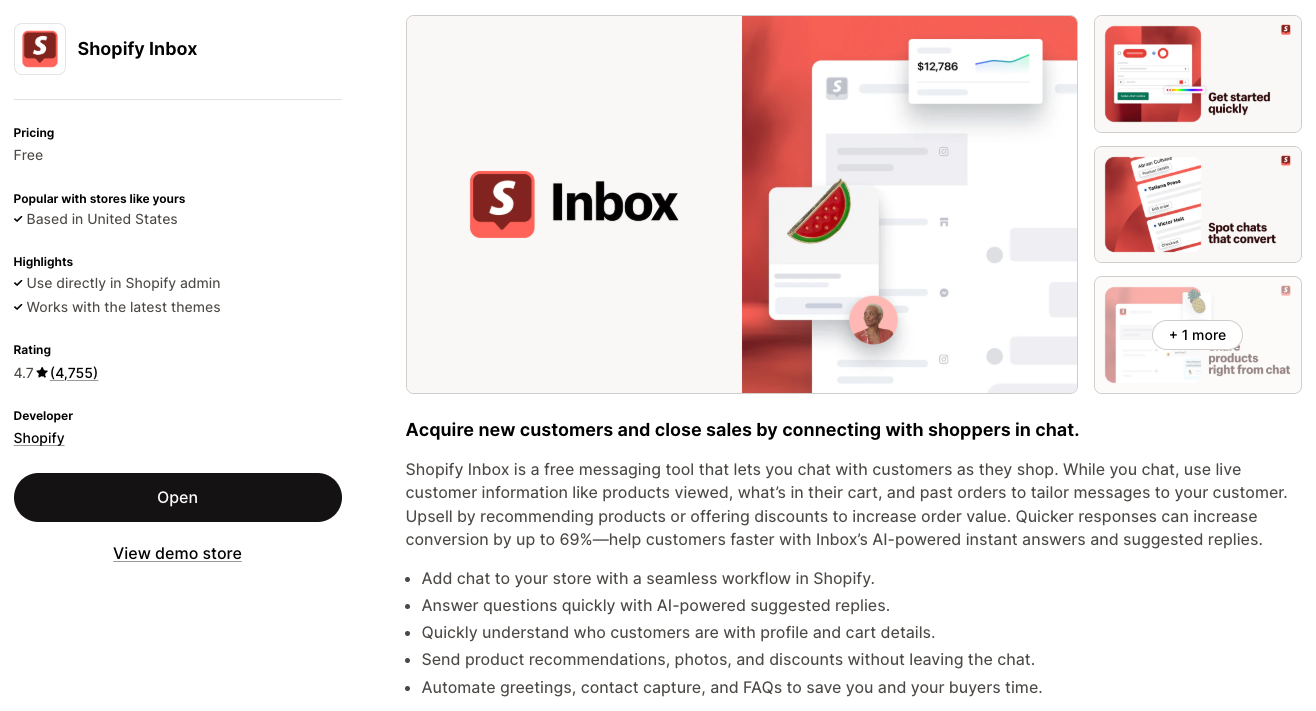 Shopify Inbox App - App Store Preview
