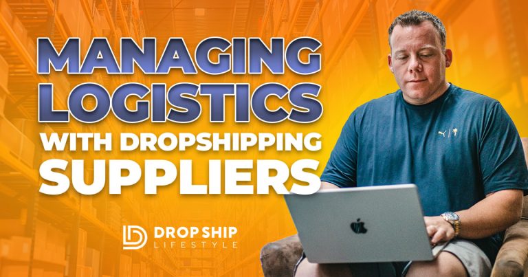 logistics with dropshipping suppliers - blog cover image